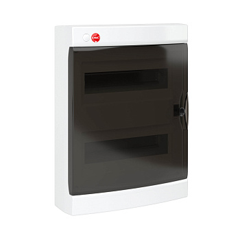 Щиток настенный с дверью 24 мод., IP41, белый, с клеммным блоком 2х87508 и замком DKC в Уссурийске