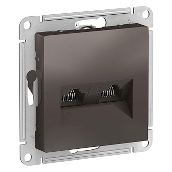 Розетка двойная компьютерная AtlasDesign SE RJ45+RJ45 мокко в Уссурийске