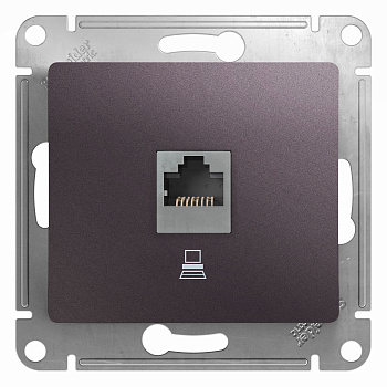 Розетка компьютерная Glossa SE сиреневый туман в Уссурийске