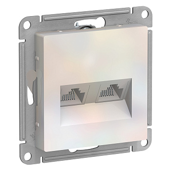 Розетка двойная компьютерная AtlasDesign SE RJ45+RJ45 жемчуг в Уссурийске