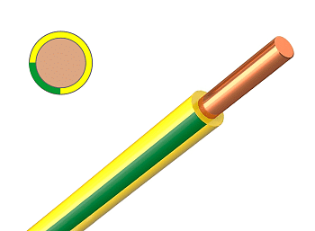 Провод ПВ-1 (ПуВ) 6 желто-зеленый в Уссурийске