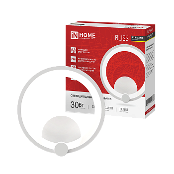 Светильник светодиодный ELEGANT BLISS-WH 30Вт 230В 3000-6500K 2400Лм STEP COLOR белый IN HOME в Уссурийске