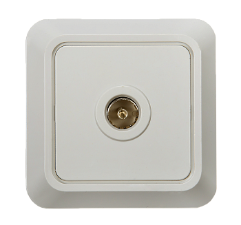 Розетка телевизионная BOLLETO белая накладная 7027 IN HOME в Уссурийске