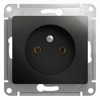 Розетка одинарная Glossa SE антрацит в Уссурийске