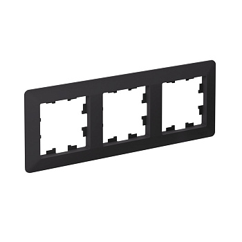 Рамка тройная AtlasDesign AIR SE КАРБОН/дымчатая черная в Уссурийске