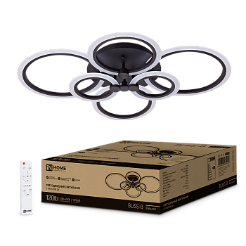 Светильник светодиодный ELEGANT BLISS-B 120Вт 230В 3000-6500K 8400Лм 780х550х130мм c пультом ДУ черный IN HOME в Уссурийске