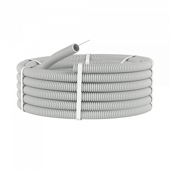 Труба гофрированная ПВХ d=20 мм (100 м) с зондом серая DKC в Уссурийске