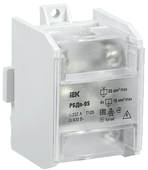 Блок распределительный проходной РБДп-95 232/100А DIN 1х95-4х16мм2 IEK в Уссурийске