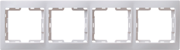 Рамка четырехместная КВАРТА IEK белая в Уссурийске