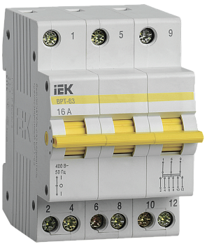 Выключатель-разъединитель трехпозиционный ВРТ-63 3P 16А IEK в Уссурийске