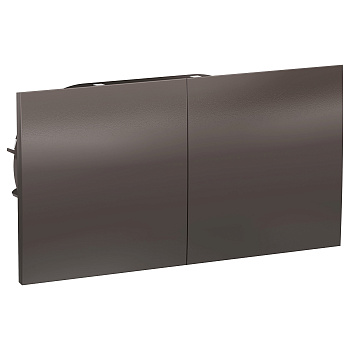 Розетка двойная AtlasDesign SE с заземлением со шторками со сдвижной крышкой в сборе мокко в Уссурийске