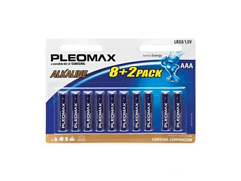 Батарейки ААА Pleomax LR03-8+2BL (10шт) в Уссурийске