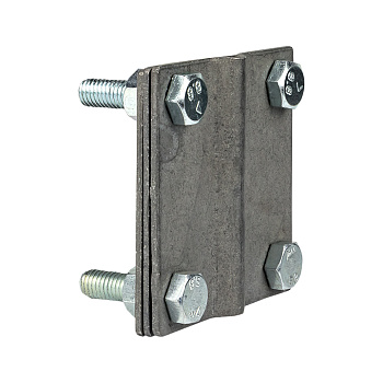 Зажим полоса 40 - прут 10 (3 пластины 70x70мм) HZ EKF PROxima в Уссурийске