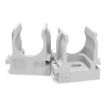 Крепеж-клипса для труб для прямого монтажа серая 16 мм Промрукав в Уссурийске