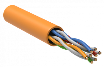 ITK Кабель связи витая пара U/UTP кат.5E 4x2х24AWG LSZH оранжевый 305м в Уссурийске