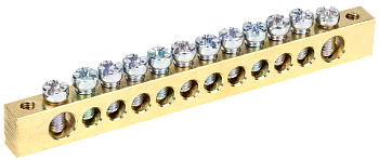 Шина IEK PEN "земля-ноль" 8х12мм 12/2 по краям в Уссурийске