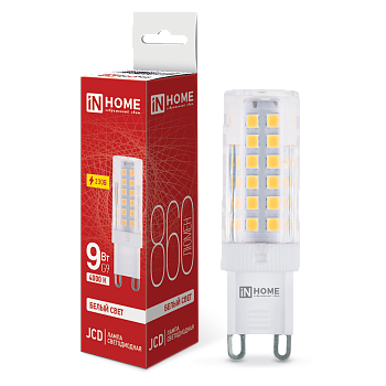 Лампа светодиодная LED-JCD 9Вт 230В G9 4000К 860Лм IN HOME в Уссурийске
