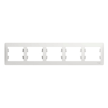 Рамка пятиместная Glossa SE белая в Уссурийске