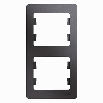 Рамка двойная Glossa SE графит вертикальная в Уссурийске