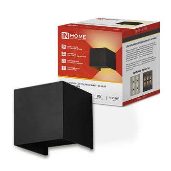 Светильник уличный светодиодный ДБУ DOT-S12B 12Вт 3000К IP54 квадратный черный IN HOME в Уссурийске