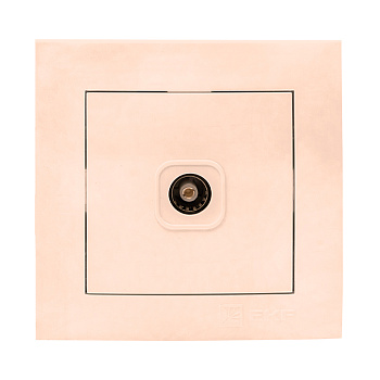 Валенсия розетка телевизионная 1-местная 75Ом 5-862МГц кремовая EKF PROxima в Уссурийске