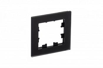 Рамка одинарная AtlasDesign Nature SE матовое стекло черная в Уссурийске