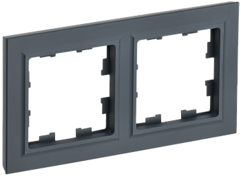 Рамка двойная BRITE IEK графит в Уссурийске