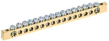 Шина PEN "земля-ноль" 6х9мм 16/2 (16групп/креп по краям) IEK в Уссурийске