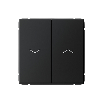 ARTGALLERY 2-клавишный ВЫКЛЮЧАТЕЛЬ ДЛЯ ЖАЛЮЗИ, 2х сх.4, 10А, механизм, КАРБОН в Уссурийске