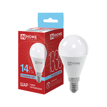 Лампа светодиодная LED-ШАР-VC 14Вт 230В E14 6500K 1330Лм IN HOME в Уссурийске