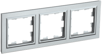 Рамка тройная BRITE IEK алюминий в Уссурийске