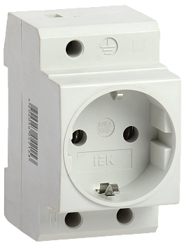 Розетка РАр10-3-ОП с заземлением на DIN-рейку IEK в Уссурийске