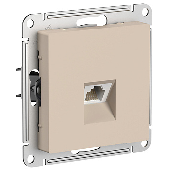 Розетка компьютерная AtlasDesign SE RJ45 песочная в Уссурийске