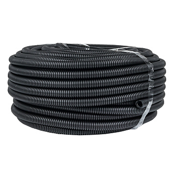 Труба гофрированная ПНД с протяжкой d=25 мм (75 м) черная Plast EKF в Уссурийске