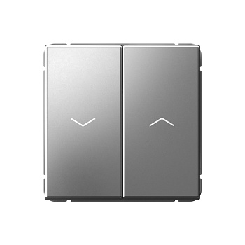 ARTGALLERY 2-клавишный ВЫКЛЮЧАТЕЛЬ ДЛЯ ЖАЛЮЗИ, 2х сх.4, 10А, механизм, СТАЛЬ в Уссурийске