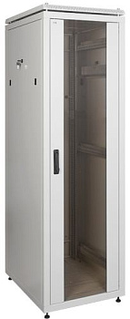 ITK Шкаф сетевой 19" LINEA N 42U 600х600 мм стеклянная передняя дверь серый в Уссурийске