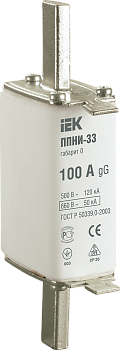 Плавкая вставка предохранителя ППНИ-33, габарит 0, 100А IEK в Уссурийске