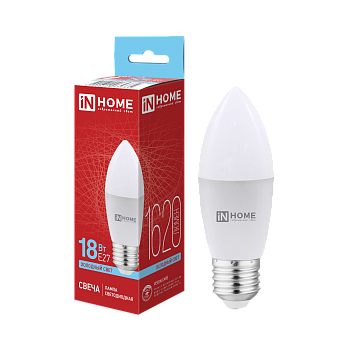 Лампа светодиодная LED-СВЕЧА-VC 18Вт 230В E27 6500K 1620Лм IN HOME в Уссурийске