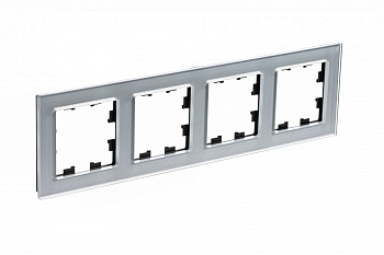 Рамка четырехместная AtlasDesign Nature SE стекло алюминий в Уссурийске