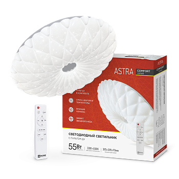Светильник светодиодный COMFORT ASTRA 55Вт 230В 3000-6500K 4400Лм 385x90мм с пультом ДУ IN HOME в Уссурийске