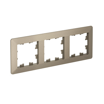 Рамка тройная AtlasDesign AIR SE шампань/дымчатая черная в Уссурийске