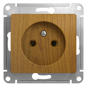 Розетка одинарная Glossa SE дуб в Уссурийске
