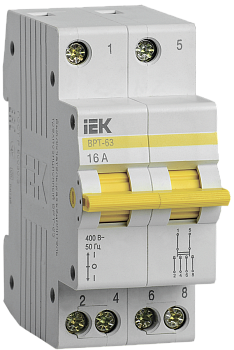 Выключатель-разъединитель трехпозиционный ВРТ-63 2P 16А IEK в Уссурийске