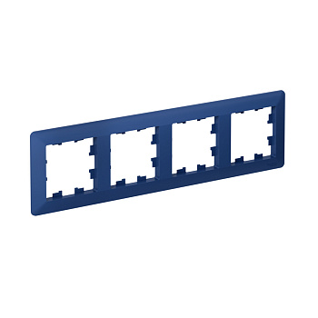 Рамка четырехместная AtlasDesign AIR SE АКВАМАРИН/дымчатая черная в Уссурийске