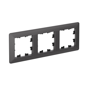 Рамка тройная AtlasDesign AIR SE БАЗАЛЬТ/дымчатая черная в Уссурийске