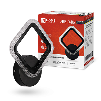 Светильник светодиодный ELEGANT ARIS-B-BG 15Вт 230В 3000-6500K 1200Лм STEP COLOR черный IN HOME в Уссурийске