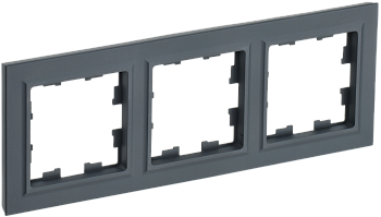Рамка тройная BRITE IEK графит в Уссурийске