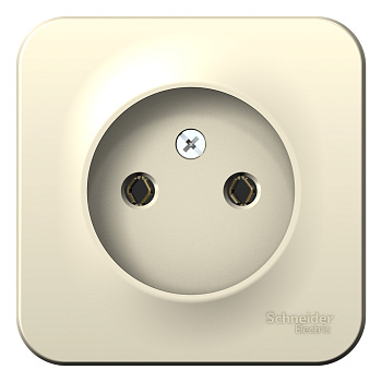 Розетка одинарная BLANCA SE с изоляционной пластиной накладная молочная в Уссурийске