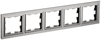 Рамка пятиместная BRITE IEK сталь в Уссурийске