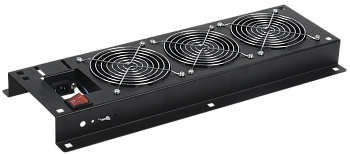 ITK Вентиляторная панель с выключателем 3 модуля черная в Уссурийске